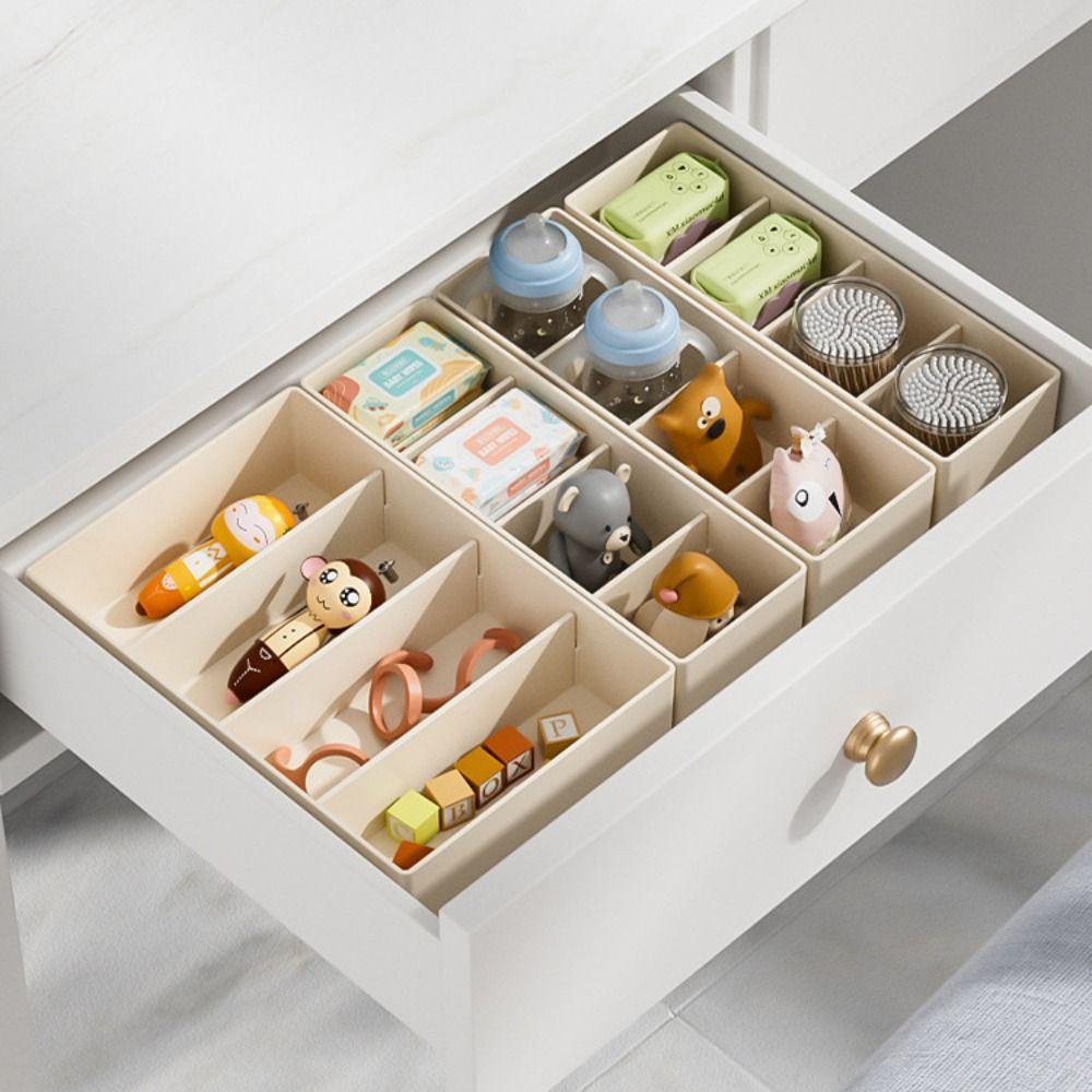 

Plastic Drawer Organizer Box Adjustable Makeup Organizer Multifunctional Table Jewelry Box L