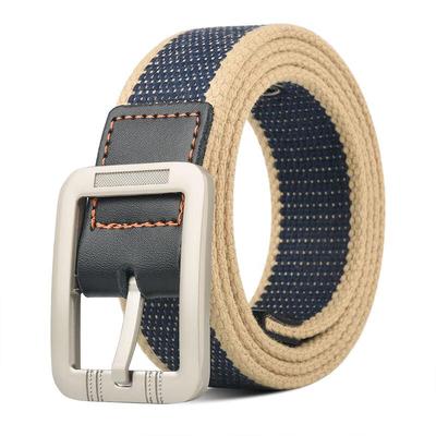 JEVI Men's Casual Woven Canvas Pin Buckle Belt