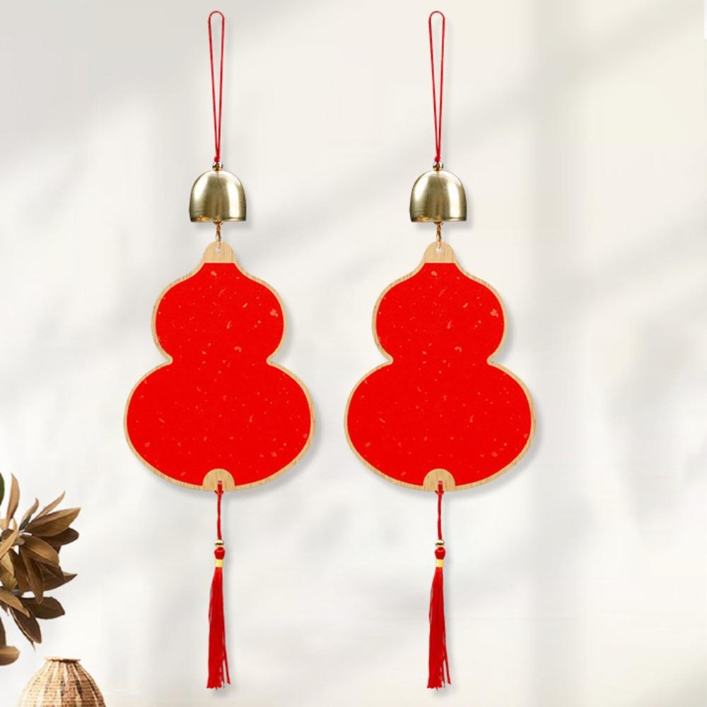 2pcs Wooden Spring Festival Decor Traditional Wall Hanging Ornament Home Decoration