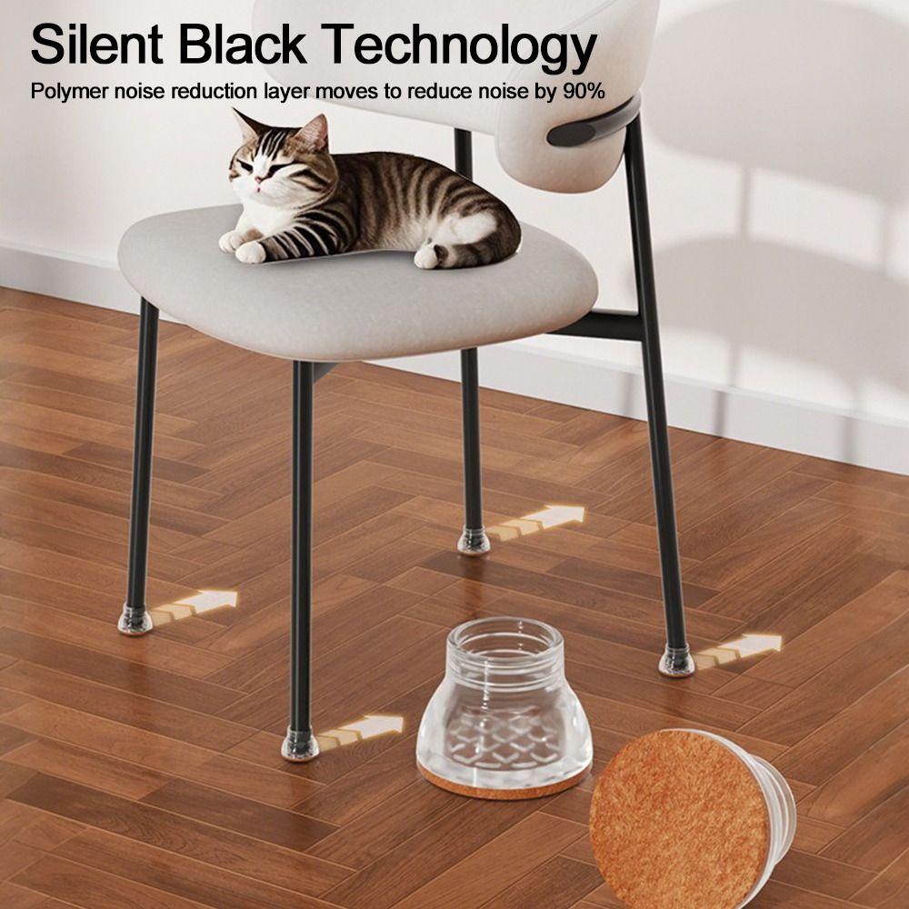 4pcs/set Anti-Scratch Anti-slip Mat Decreases Friction Feet Legs Pads  Household Chair Fittings