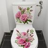 1PCS 30cm Pink Rose Bathroom Waterproof Toilet Cover Toilet Sticker Self-adhesive Sticker Decoration For Toilet