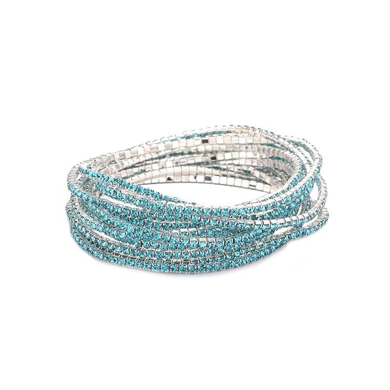 5pcs Fashion Crystal Rhinestone Stretch Bracelet For Women Elastic Wristband Wedding Bracelets Daily Female Zircon Accessories
