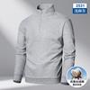 2025 Autumn and Winter New Long-sleeved Zipper Stand Collar Solid Color Versatile Casual Trendy Sweatshirt
