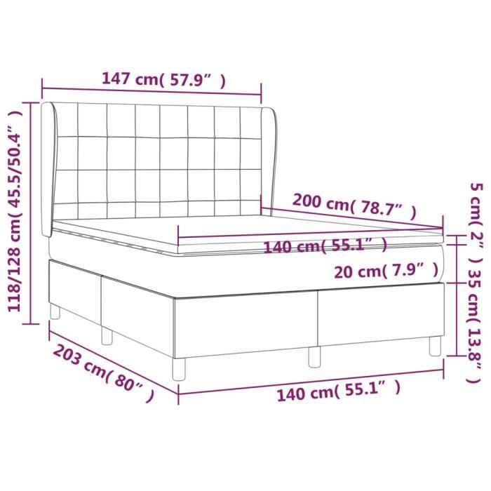 3129216 vidaXL Divan Bed and Mattress Dark Green 140x200cm Velvet