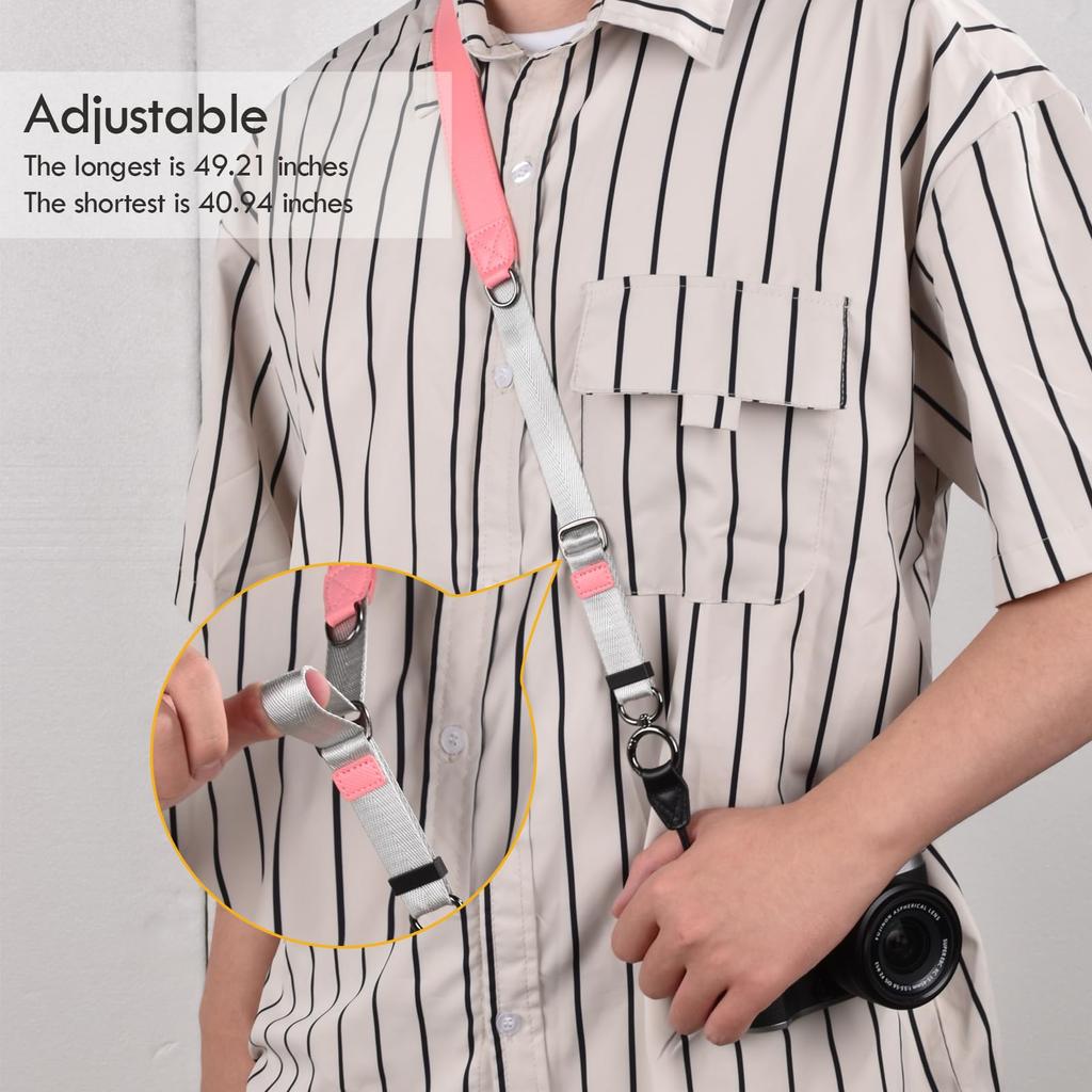 VOVMOEYA Camera Camera Neck Strap with Triangle Ring for and Compatible with Fuji Compact and Mirrorless Digital Total Crossbody or Neck Strap with