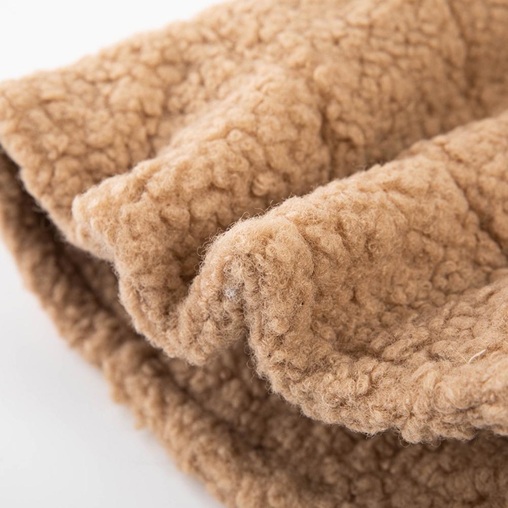 Women Winter Bucket Hat Cute Bear Plush Warm Hat Thick Fisherman  Casual Outdoor Sunscreen Sun