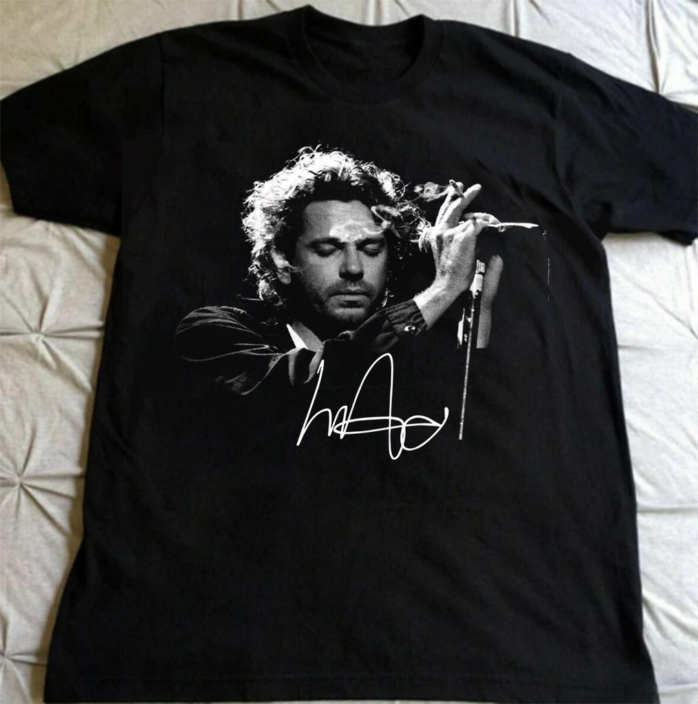 Michael Hutchence Unterschrift Gifl Unisex T-Shirt S-5XL Unterschrift Schwarz