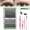 C Song Thick Single Cluster False Eyelashes Set 10-16Mmdiy Segmented Grafting Curled Eyelashes