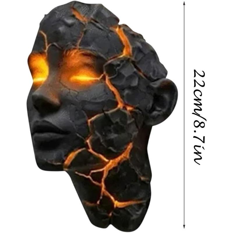 Cracked Soul Wall Light, Halloween Room Lighting Fixtures, 3D Shattered Glass Gothic Sconce for Halloween, Bedroom, Living Room Decor