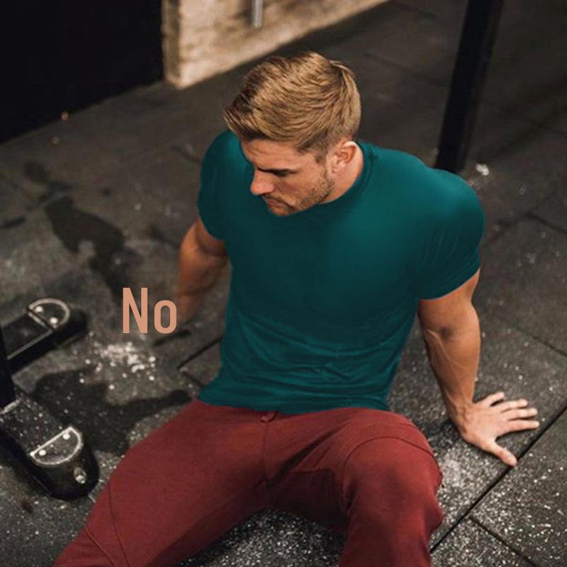 Men's Spring Sports Short-Sleeve T-Shirt with Custom Logo - European & American Style, Large Size, Breathable Cotton for Training