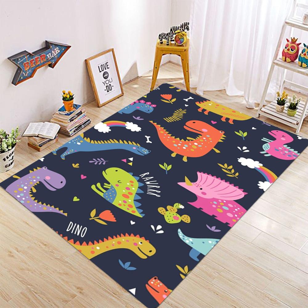 Cute Dinosaur Carpet Charizard Rug for Living Room Children Bedroom Floor Mat Sofa Doormat  Anti Slip Mat Home Decor Rugs