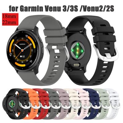 Λουράκι Σιλικόνης Για Garmin Venu 3/3S Αθλητικό Λουράκι Βραχιόλι Smartwatch Για Garmin Venu 2/2s/Vivoactive 4/4s Αξεσουάρ Για Λουράκια Καρπού