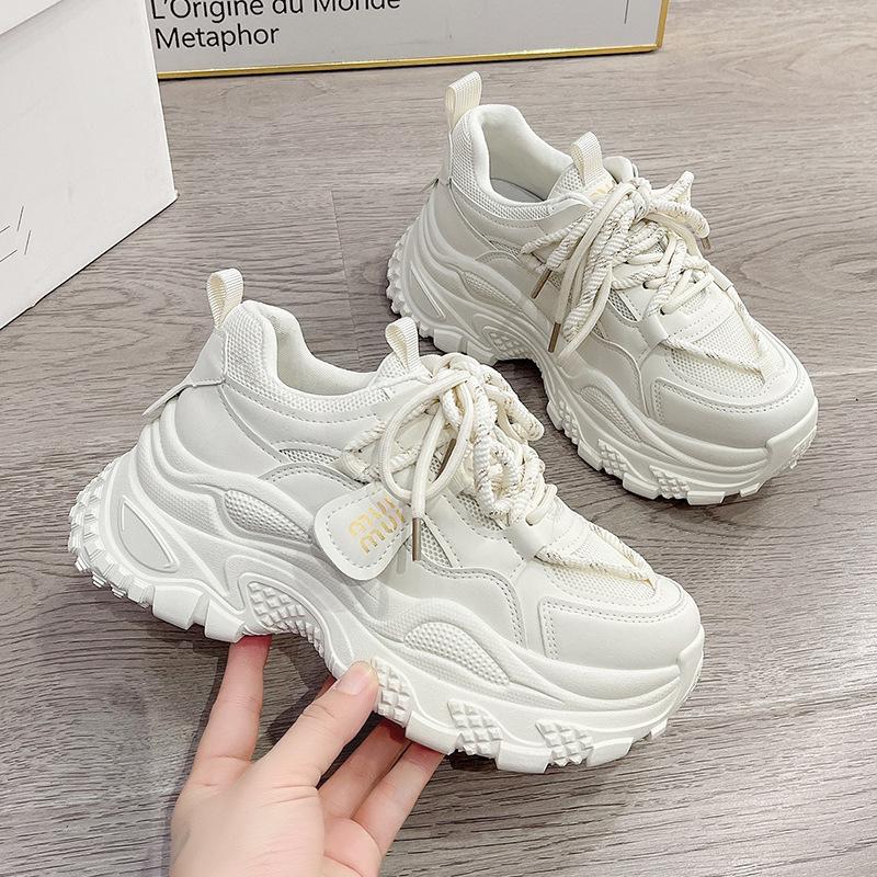 Platform Dad Shoes Women's 2025 New Popular Muffin Shoes Children's Shoes Versatile Pink Non-slip Women's Sneakers