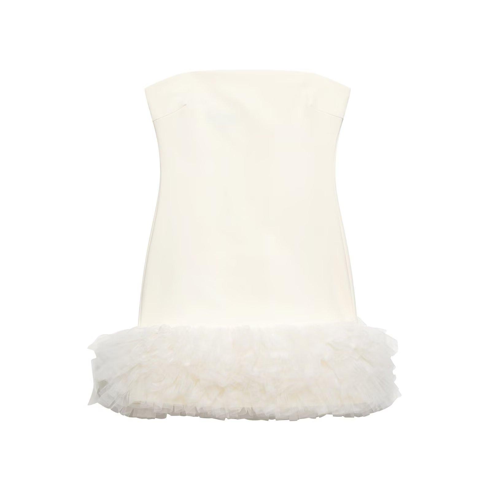 

TAOP&ZA Women s Elegant Puff Tulle Hem Dress - Spring/Summer Collection Extra Small