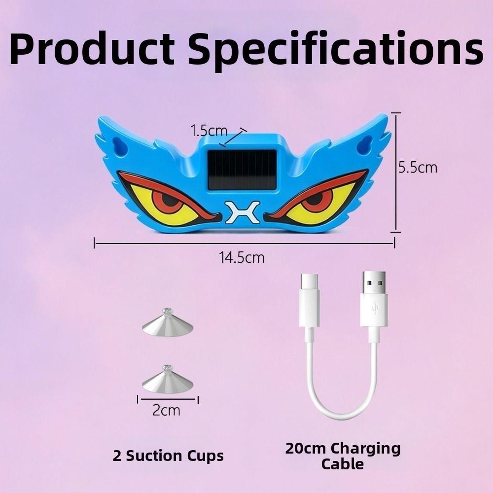 Wireless Solar Powered Demon Eye Car Light Suction Cup Smart LED Lights Cool EYE Ambient Lights