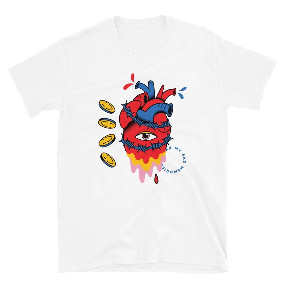 Broken Beating Heart Trippy Mythical Nightmare T-Shirt L