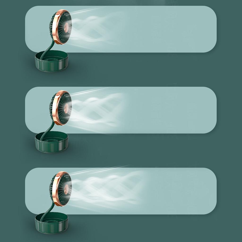 Car Fan Flexible Gooseneck 3 Speeds USB Cooling Fan Low Noise Portable Auto Cooler Fit for Laptop Notebook Office Summer