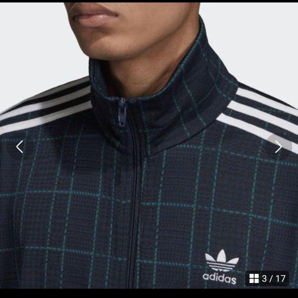 [USED] Adidas Originals Tartan Check Track Jacket In Houndstooth