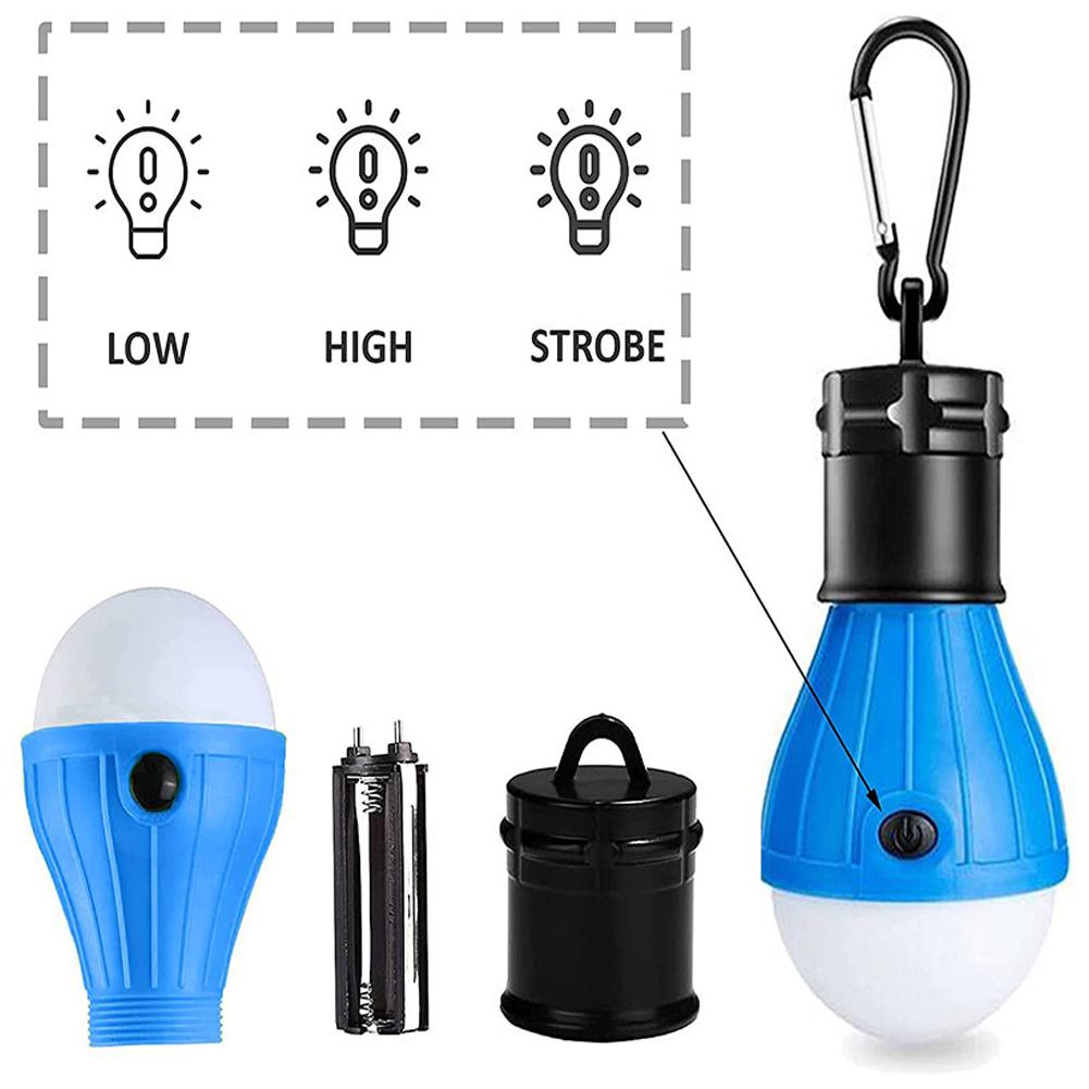 4pcs LED Camping Lantern Portable Hand-held Emergency Light Rechargeable Outdoor Tent Light Multihook For Hiking Survival Gear
