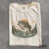 Classic Largemouth Bass Graphic Tee, Lake Fishing Shirt, Outdoor Angler Vintage Style Top, Comfort Colors® Fisherman Gift Tee
