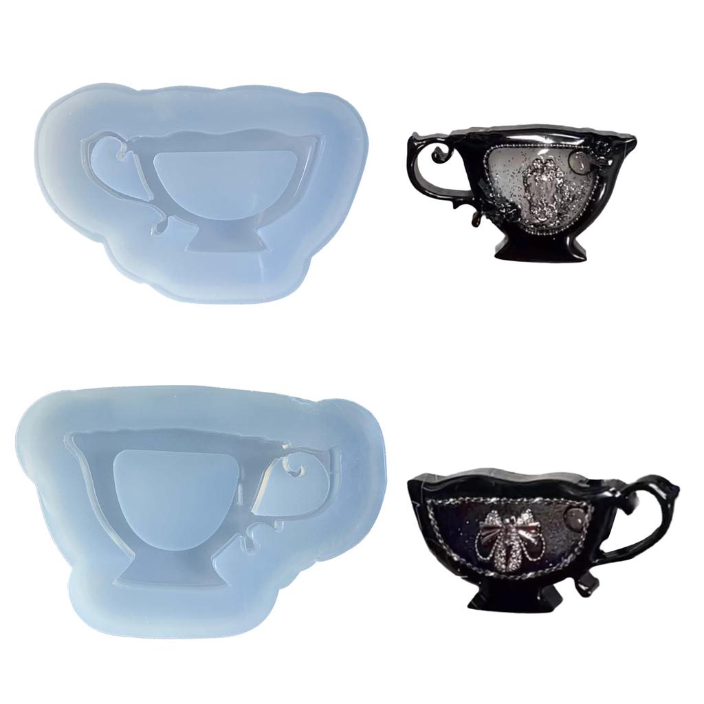 Praktická silikonová forma Tekutý písek Forma na kávový šálek Unikátní formy na výrobu šperků z epoxidové pryskyřice pro Y nadšence