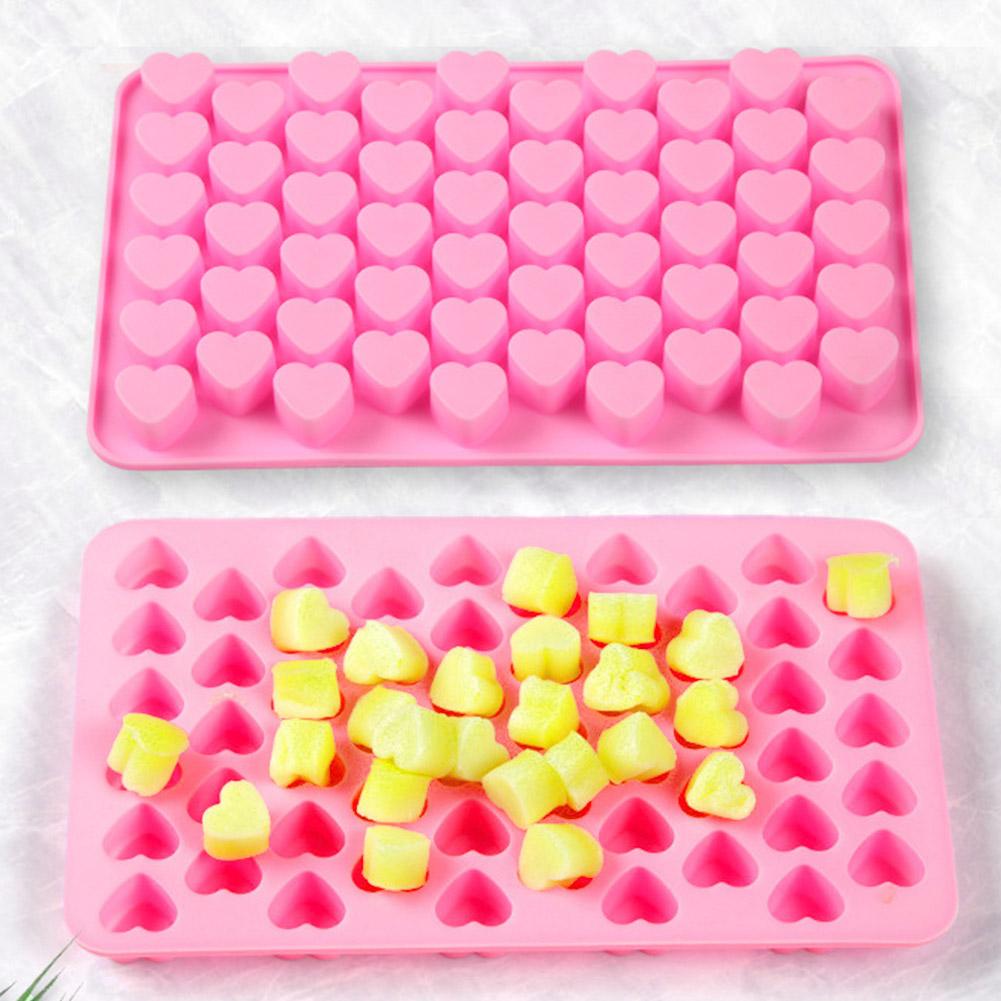 55Compartment Heart Silicone Candle Mold Valentine's Day Candles Making Kit DIY Love Cake Chocolate Baking Mould For Party Gifts
