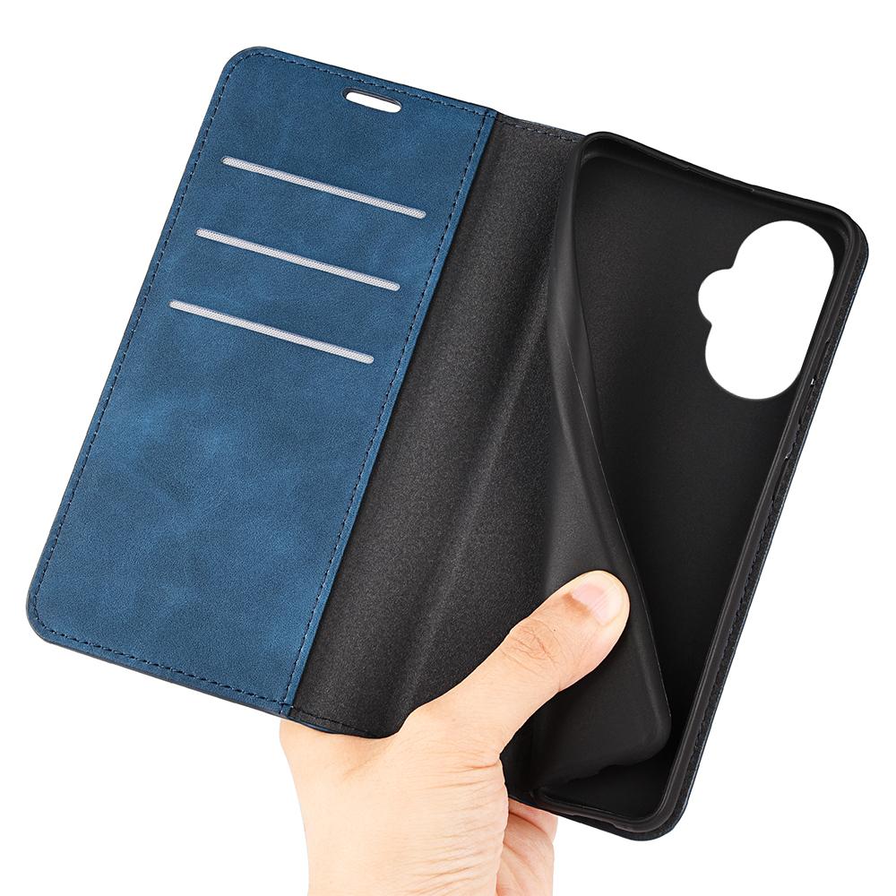 For OnePlus Nord CE 3 Lite 5G/Nord N30 5G Magnetic Auto Closing Skin-touch Feeling Stand Wallet Leather Phone Case