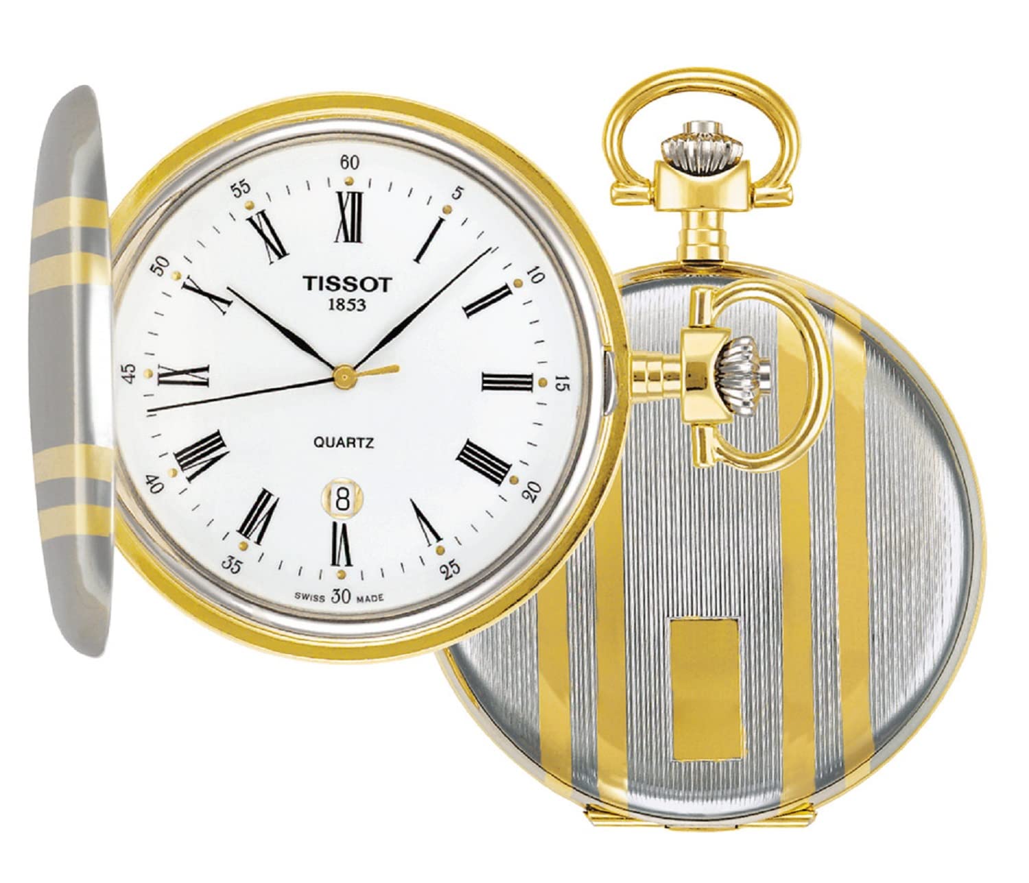 

Кишеньковий годинник Tissot Savonnette Quartz з корпусом-мисливцем, T83855313 [Офіційно імпортований]