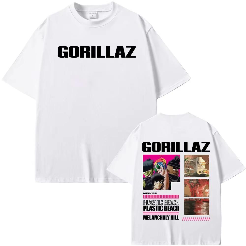 Gorillaz The Mountian New Album 2026 Tour TShirt Men Women Fashion Gothic Clothes T Shirts ONeck High Quality Tshirt