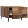 Coffee Table with Drawers Reclaimed Wood Look 49 X 50 X 40 Cm Engineered Wood