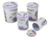 Set of 4 Metal Cans Lavender Container for Tea Coffee Spices