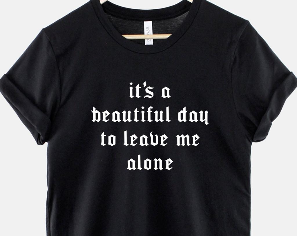Gothic Slogan T-Shirt, Edgy Graphic Tee, Black Cotton (Unisex XS-3XL)