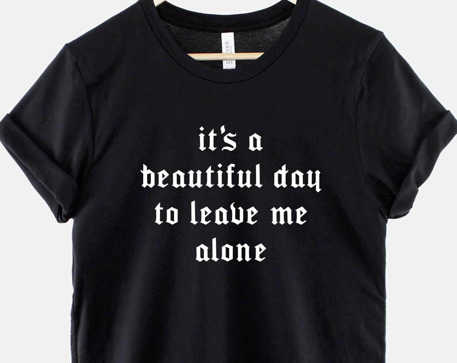 Gothic Slogan T-Shirt, Edgy Graphic Tee, Black Cotton (Unisex XS-3XL) M