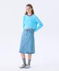 JUNEJUNE SPACE Flower Applique Crop T_Sky
