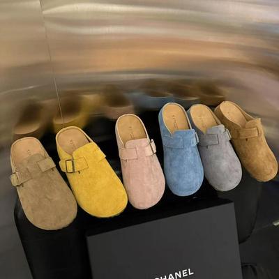 Internet Celebrities Popular Thick-soled Retro Single Shoes One Pedal Soft-soled Slippers Casual Bag Head Half Slippers 2025 New Spring