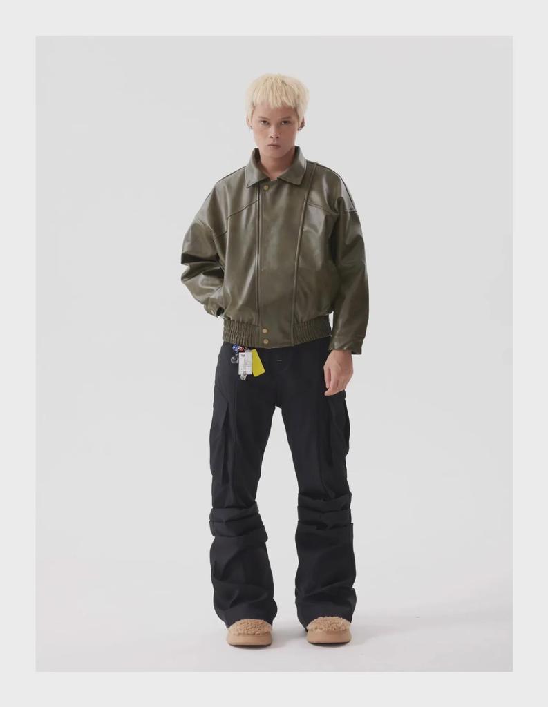 Niche Retro Wide-Leg Flared Workwear Pants - Cleanfit American Loose Commuter Trousers