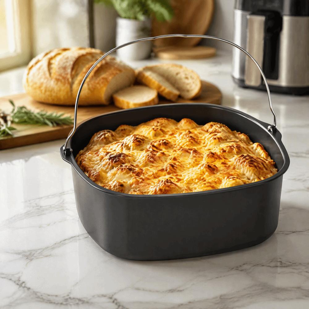 Carbon Steel Baking Cake Tin With Handle Bread Baking Pan Fryer Cake Pan Air Fryer Accessories
