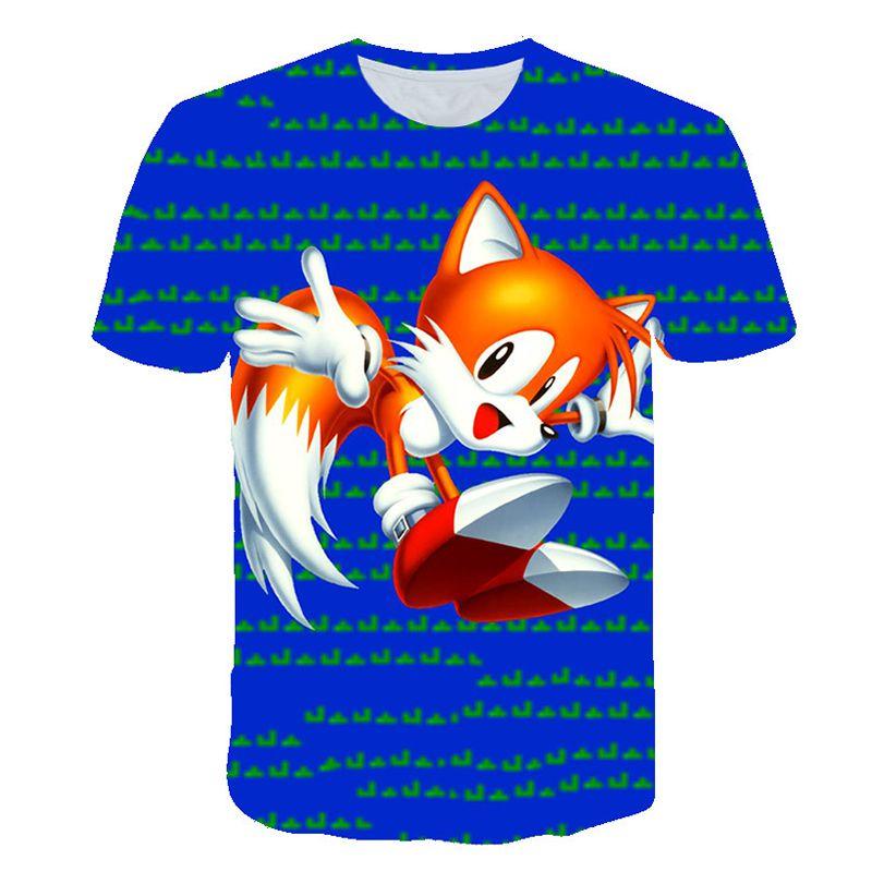 Stylish Sonic The Hedgehog Kids T-shirt With Colorful Cartoon Design For Boys And Girls