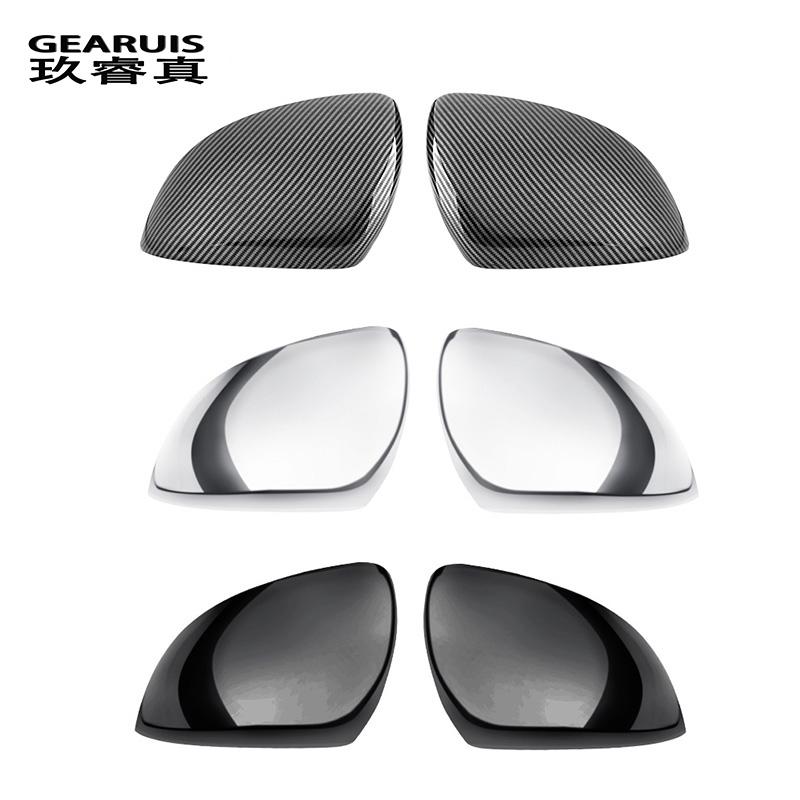 Car Styling Carbon Fiber for Mercedes Benz C Class W206 2022 C200 C300 C260 Rearview Mirror Frame Cover Sticker Trim