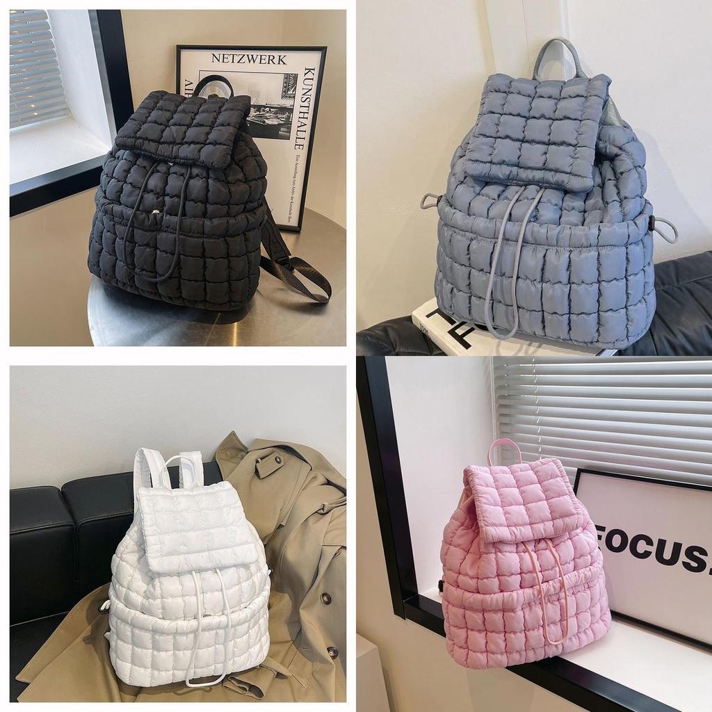 Simple Cloud Style Womens Puffy Backpack With Durable Polyester For City Commuting And Casual Outings