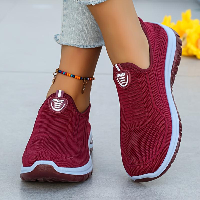 Women's Casual Shoes Breathable Knitted Sports Shoes Lightweight Walking Shoes for Spring and Autumn