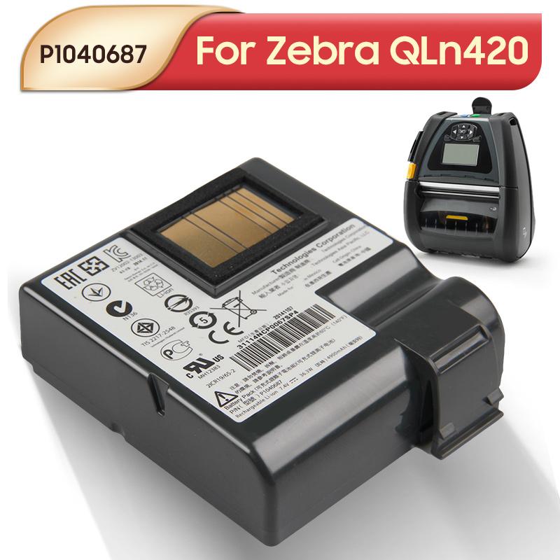 Аккумуляторная литиевая батарея для Zebra QLn420 P1040687 Мобильный компьютерный аккумулятор 4900 мАч