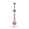 Belly Button Piercing Heart Ring Stainless Steel Copper Anti-Allergy Navel Jewelry for Summer Beach Swimming Accessories