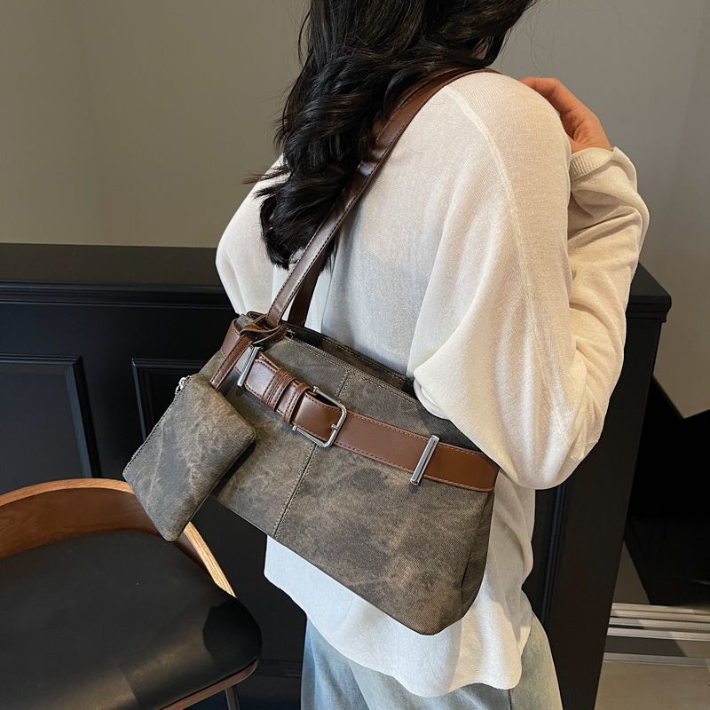 High End Versatile Armpit Bag Large Capacity Bag Fashionable Commuting Casual Retro Single Shoulder Tote Bag