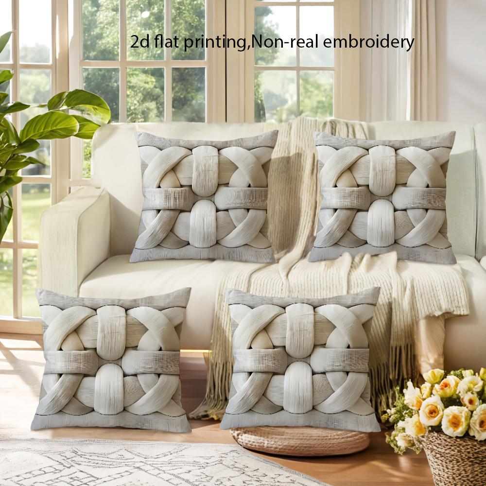 1/4pcs Soft 2D Printed Pillowcases with Unique Pattern Sofa cushion cover home bedroom room decoration