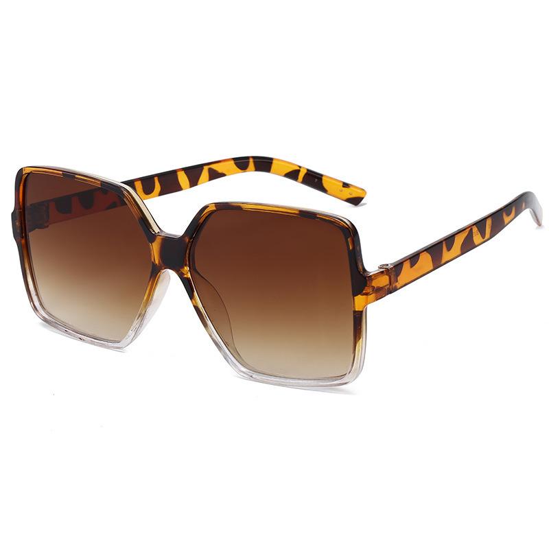 Trendy Large Frame Sunglasses, Wind Square Frame Sunglasses Women'S Personalized Glasses