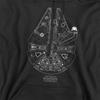 STAR WARS Unisex Adult Millenium Lines Hoodie