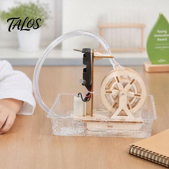 DIY Water Wheel Model, Handmade Water Wheel Craft, Water Wheel Building Educational STEM Toy, Physics Teaching Aid for Classroom