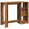 Bar Table with Shelf Rustic Wood Look 124 X 46 X 103.5 Cm Engineered Wood