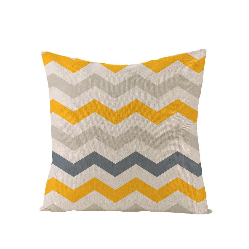 Modern Minimalist Style Linen Pillowcase Household Goods Soft-decorative Sofa Pillowcase Geometric Abstract Pillowcase